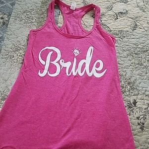 Bride pink shirt